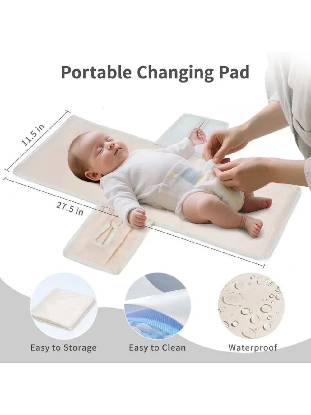 Stylish Neoprene Diaper Bag Backpack | Insulated Pockets & Changing Pad | Travel